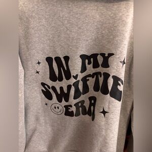Gray Hoodie with Black Graphic Print In My SWIFTIE era sweatshirt